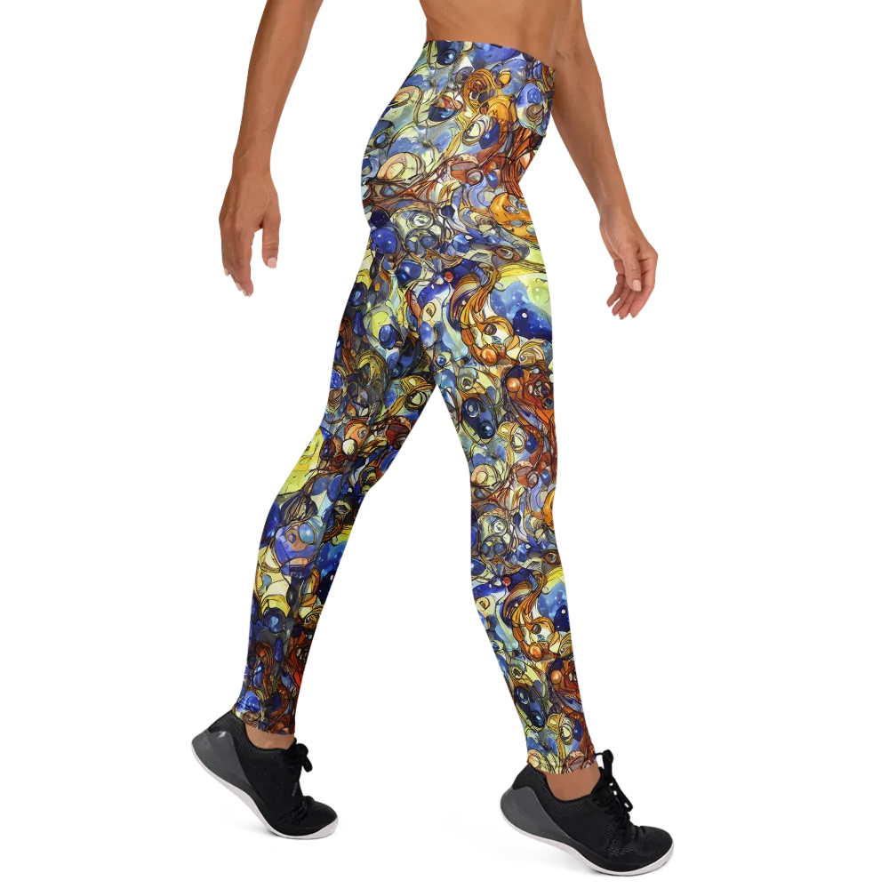 Electric Aquarium on Yoga Leggings — Right