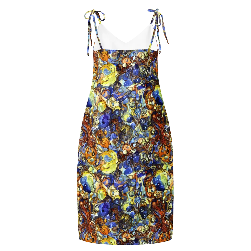 Electric Aquarium on Slip Dress — Back