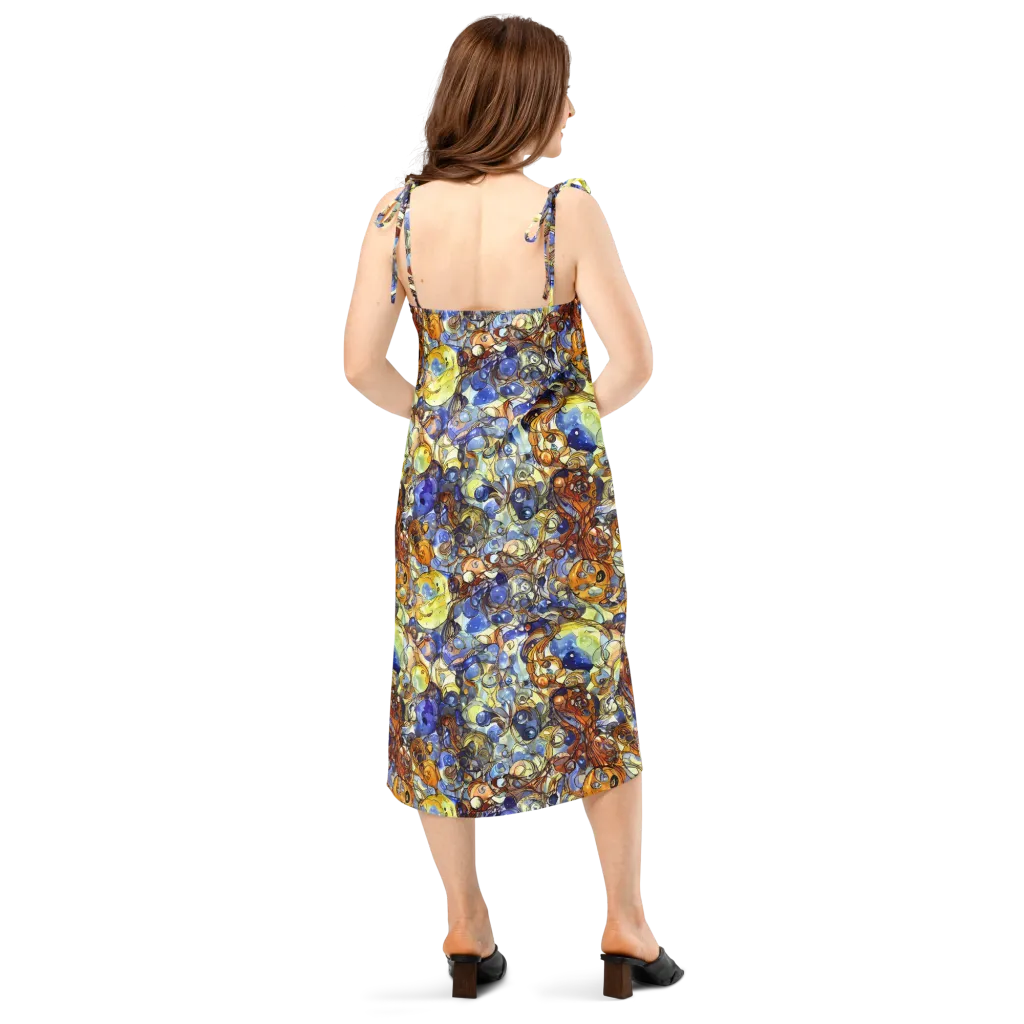 Electric Aquarium on Slip Dress — Back