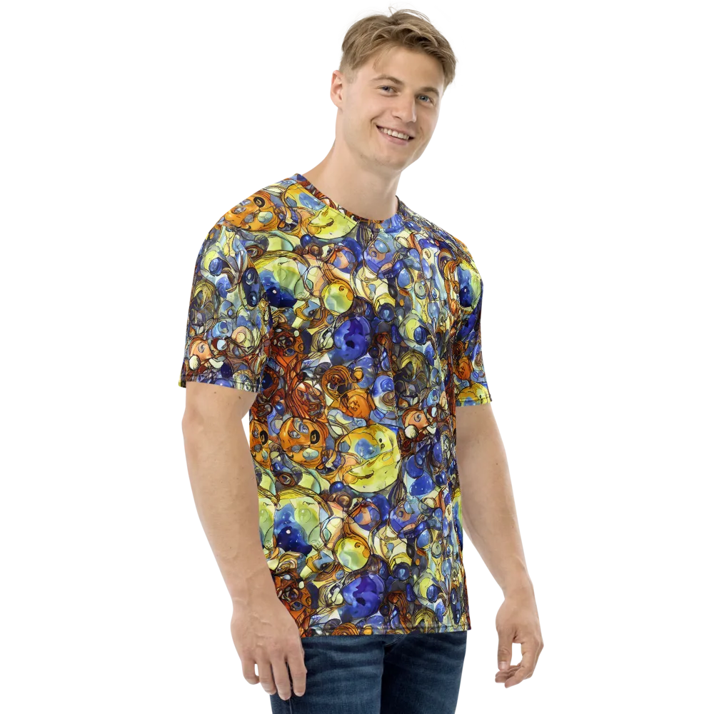 Electric Aquarium on Men's Crew Neck T-Shirt — Right