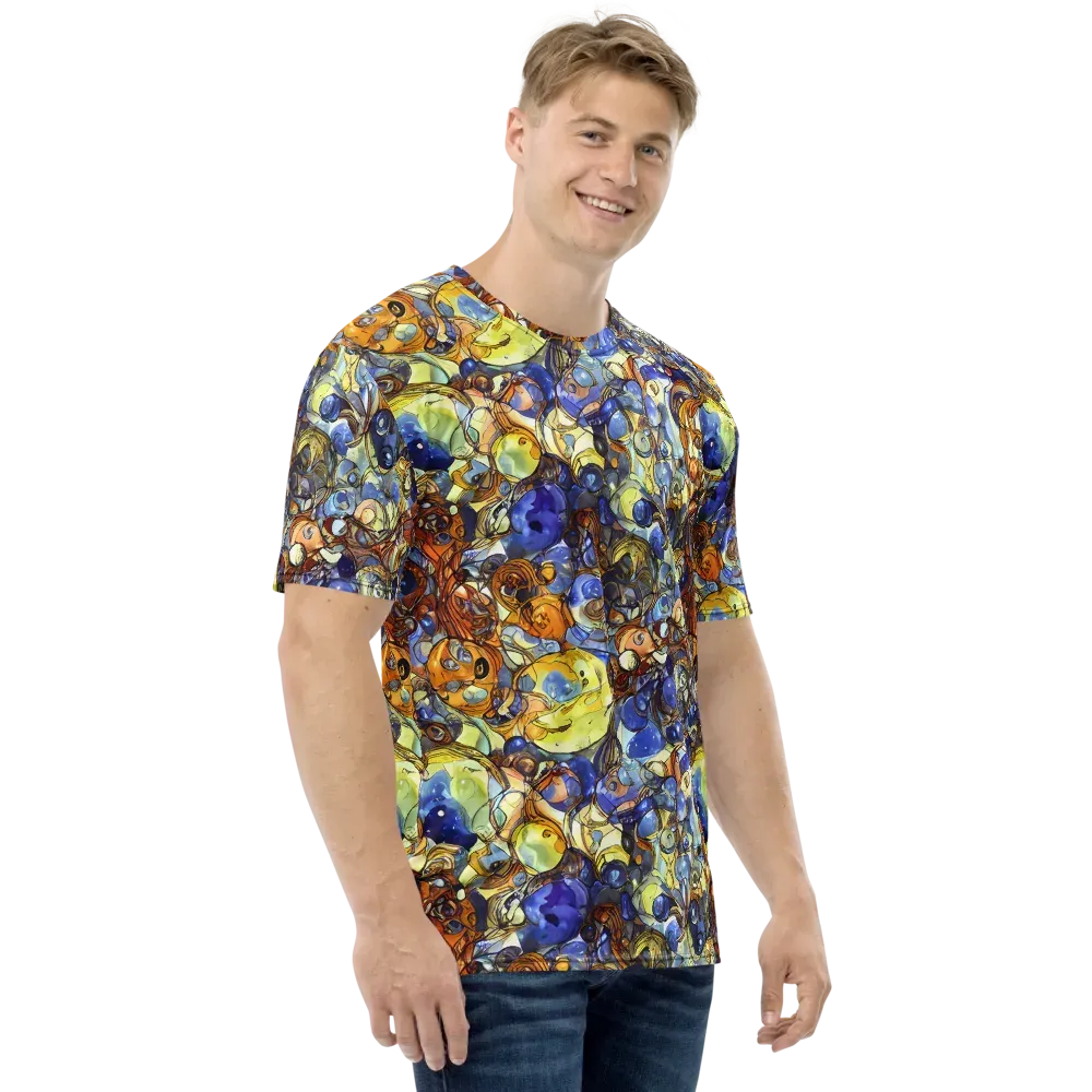 Electric Aquarium on Men's Crew Neck T-Shirt — Right