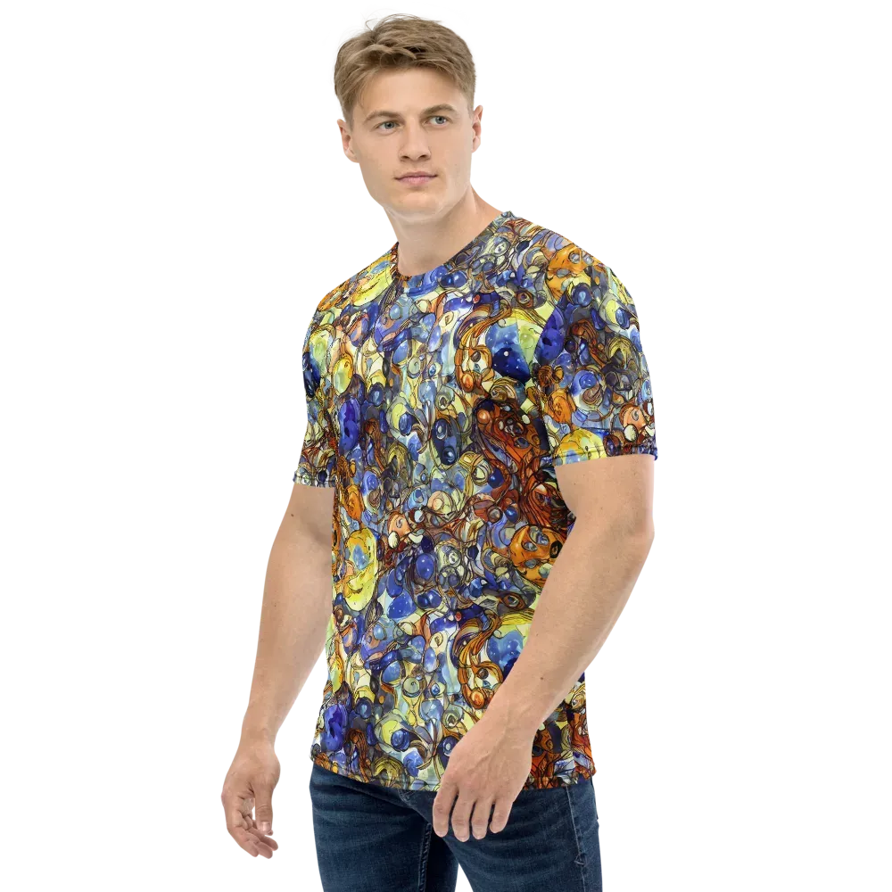 Electric Aquarium on Men's Crew Neck T-Shirt — Left