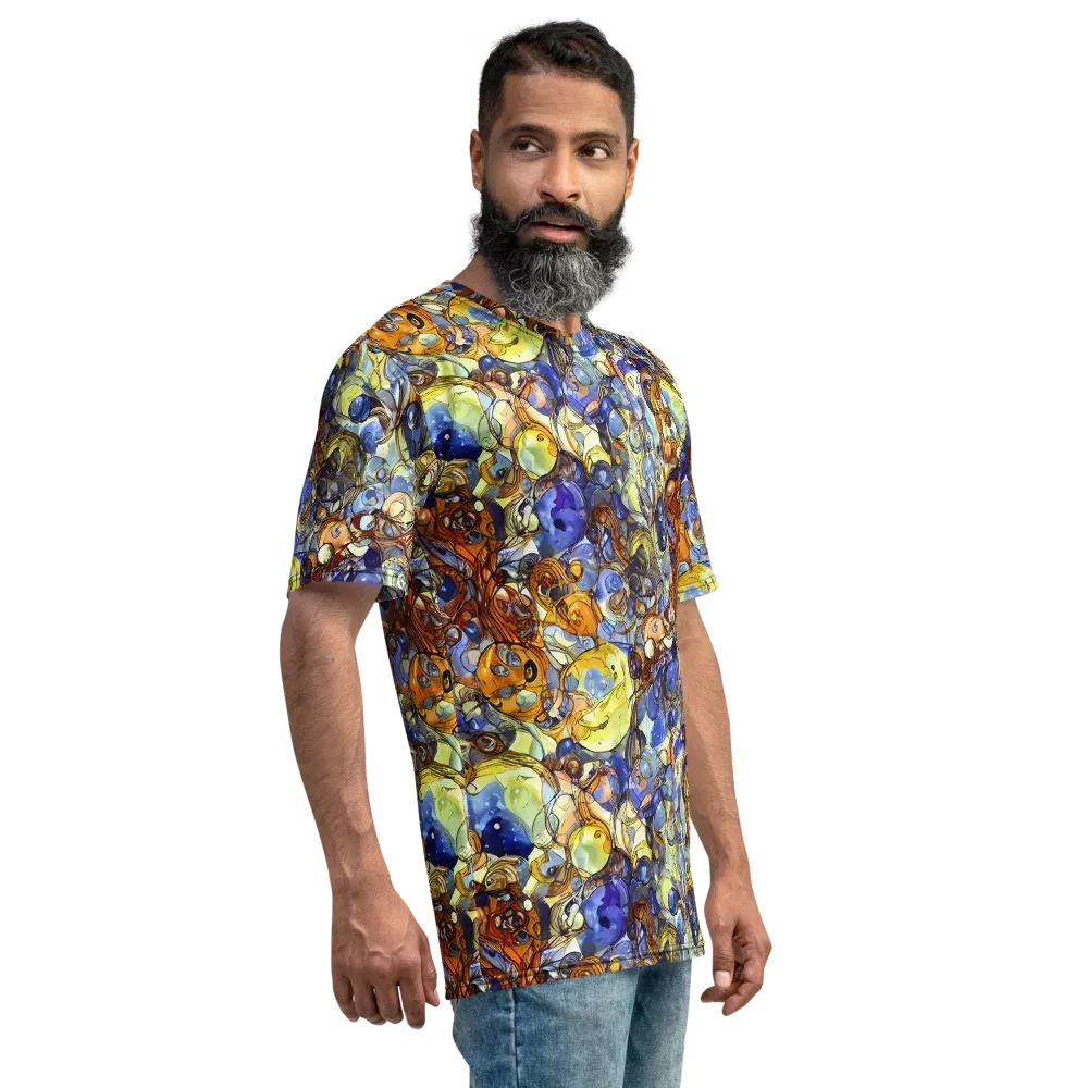 Electric Aquarium on Men's Crew Neck T-Shirt — Right