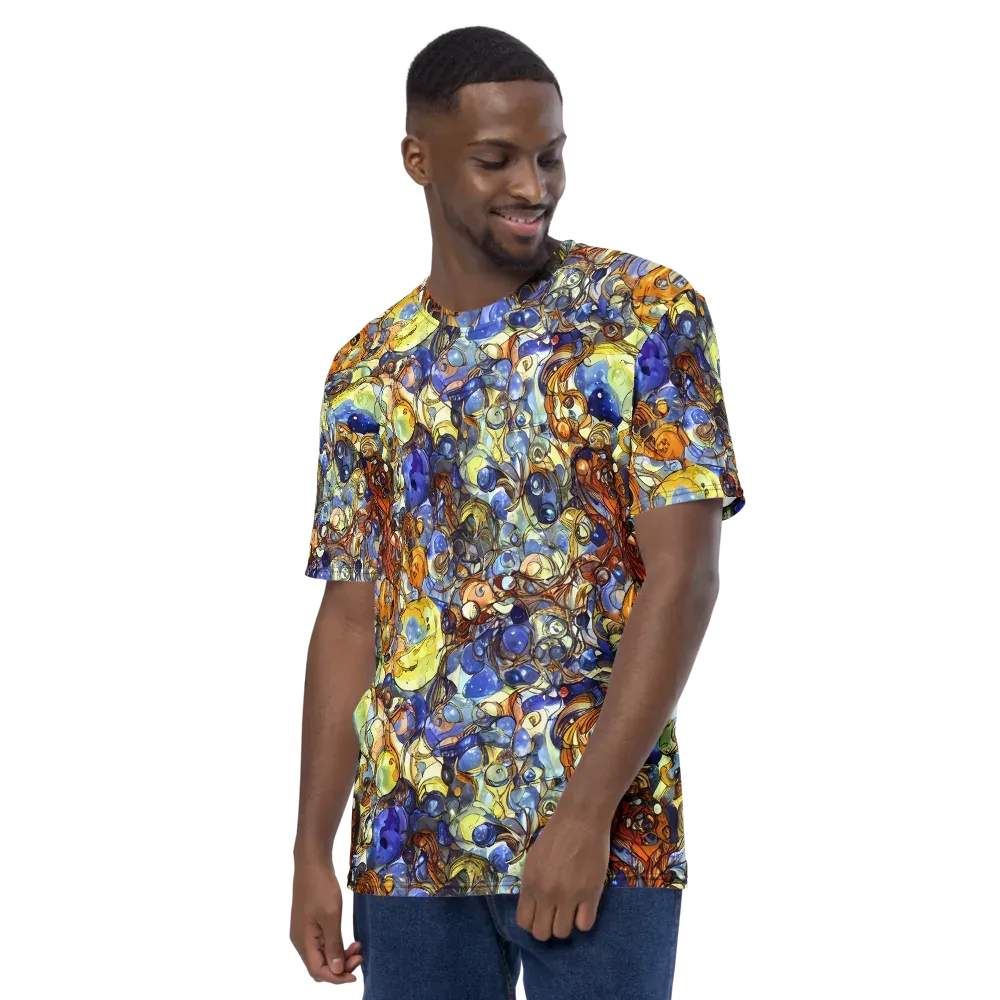 Electric Aquarium on Men's Crew Neck T-Shirt — Left