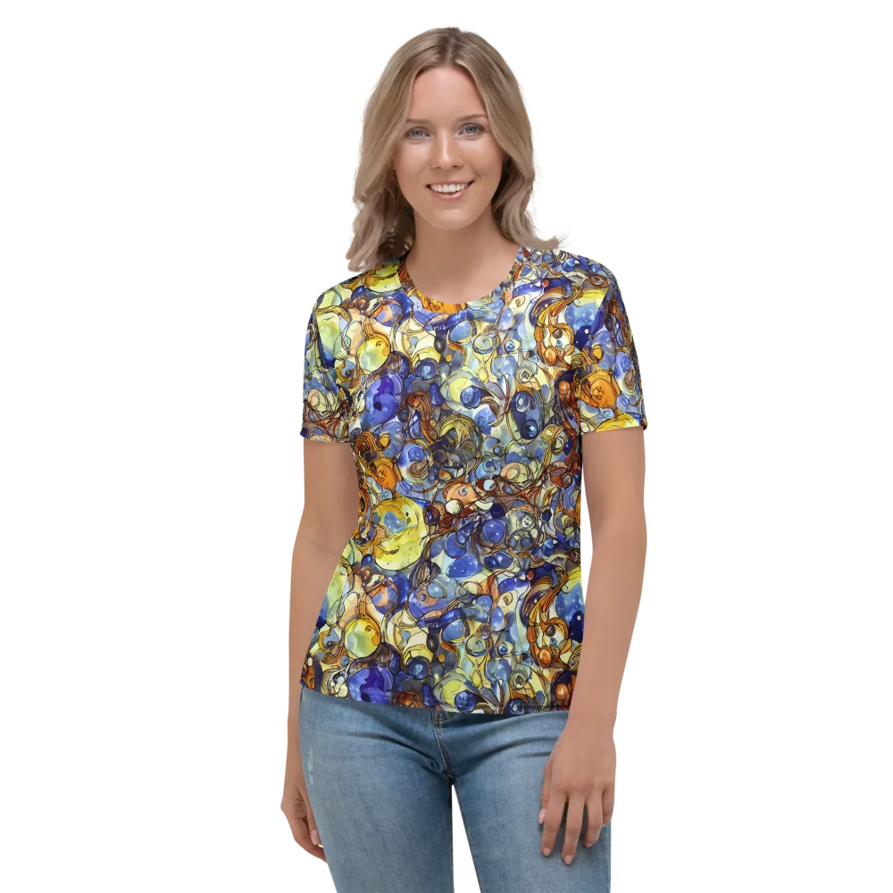 Electric Aquarium on Women's Crew Neck T-Shirt — Front