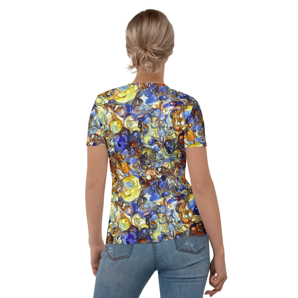 Electric Aquarium on Women's Crew Neck T-Shirt — Back
