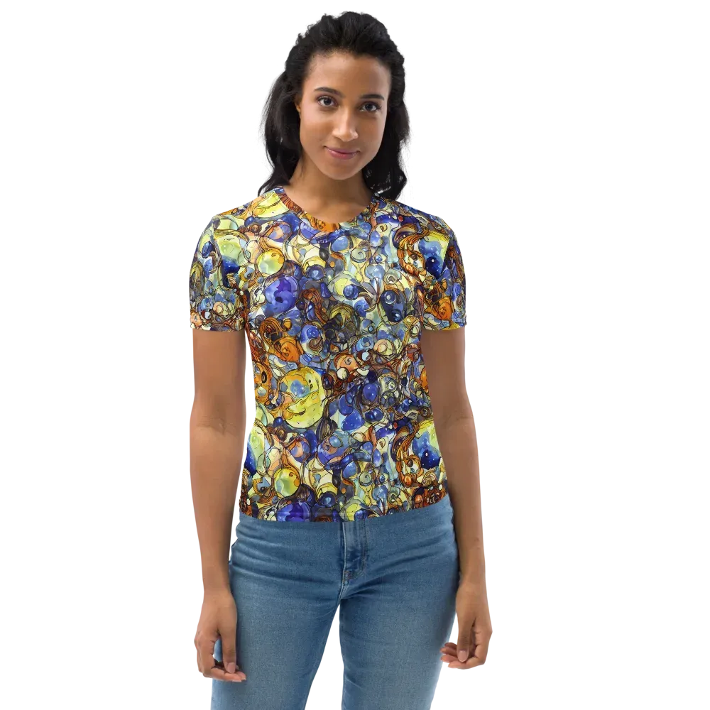 Electric Aquarium on Women's Crew Neck T-Shirt — Front