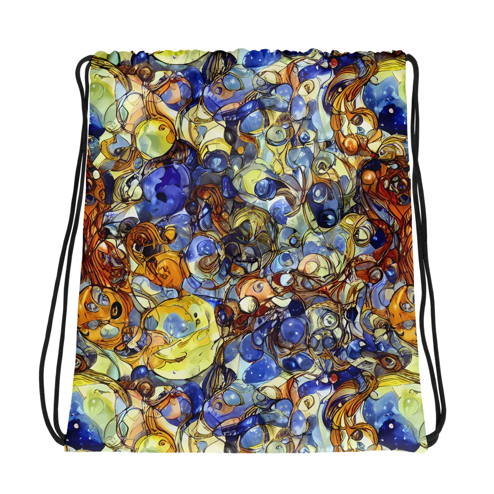 Electric Aquarium on Drawstring Bag — Photo