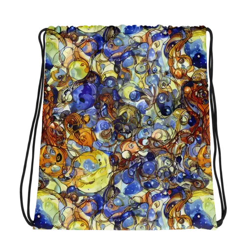 Electric Aquarium on a Drawstring Bag