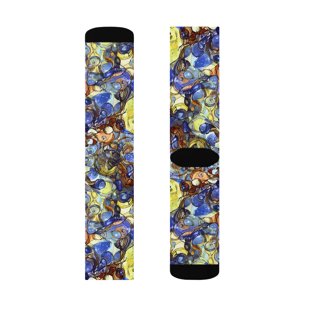 Electric Aquarium on Socks — Left Sock