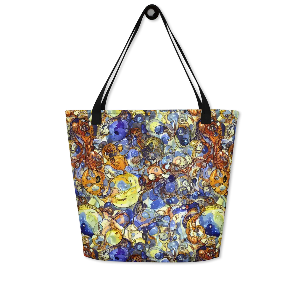 Electric Aquarium on Large Tote Bag W/ Pocket — Front