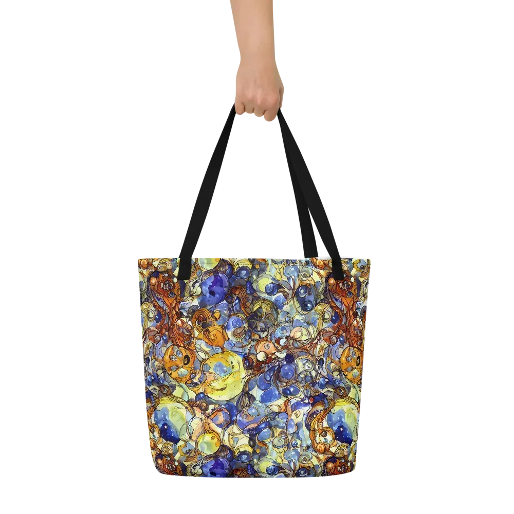 Electric Aquarium on Large Tote Bag W/ Pocket — Front