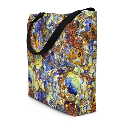 Electric Aquarium on a Large Tote Bag W/ Pocket