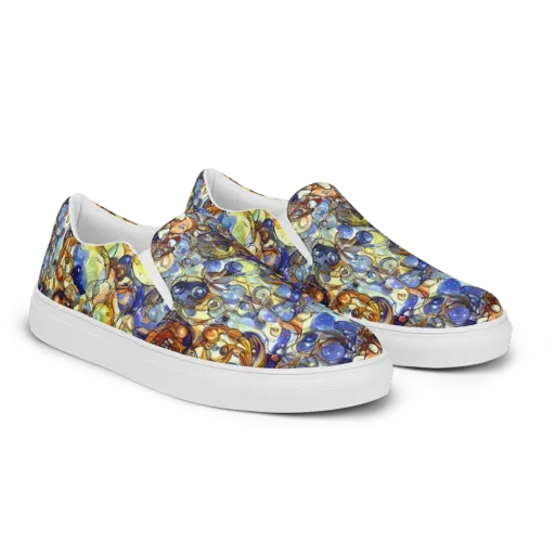 Electric Aquarium on a Women's Slip-On Canvas Shoes
