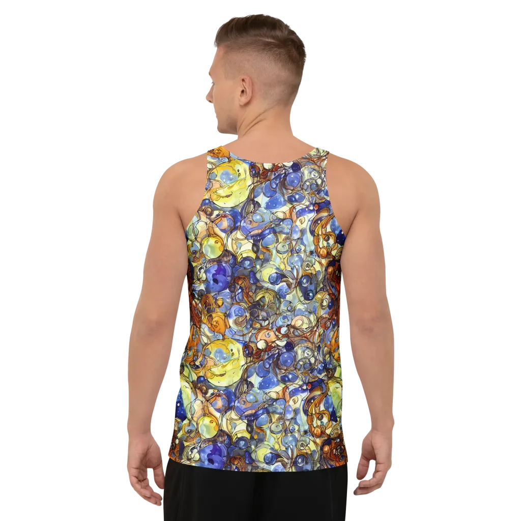 Electric Aquarium on Men's Tank Top — Back