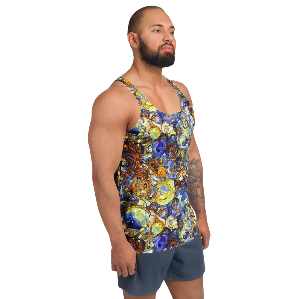Electric Aquarium on Men's Tank Top — Right Front