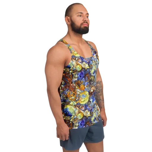 Electric Aquarium on a Men's Tank Top