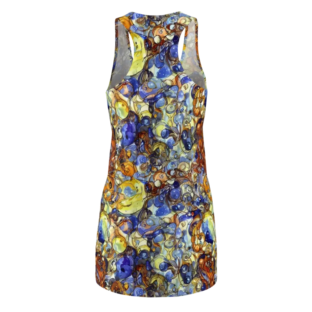 Electric Aquarium on Racerback Dress — Back