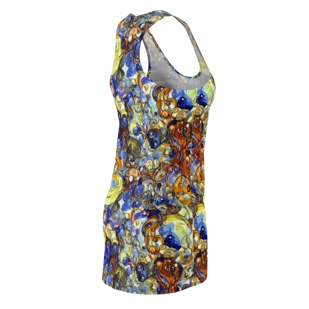 Electric Aquarium on Racerback Dress — Back Side