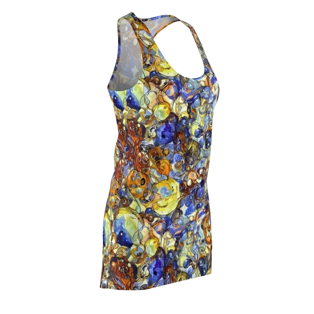 Electric Aquarium on Racerback Dress — Front Side