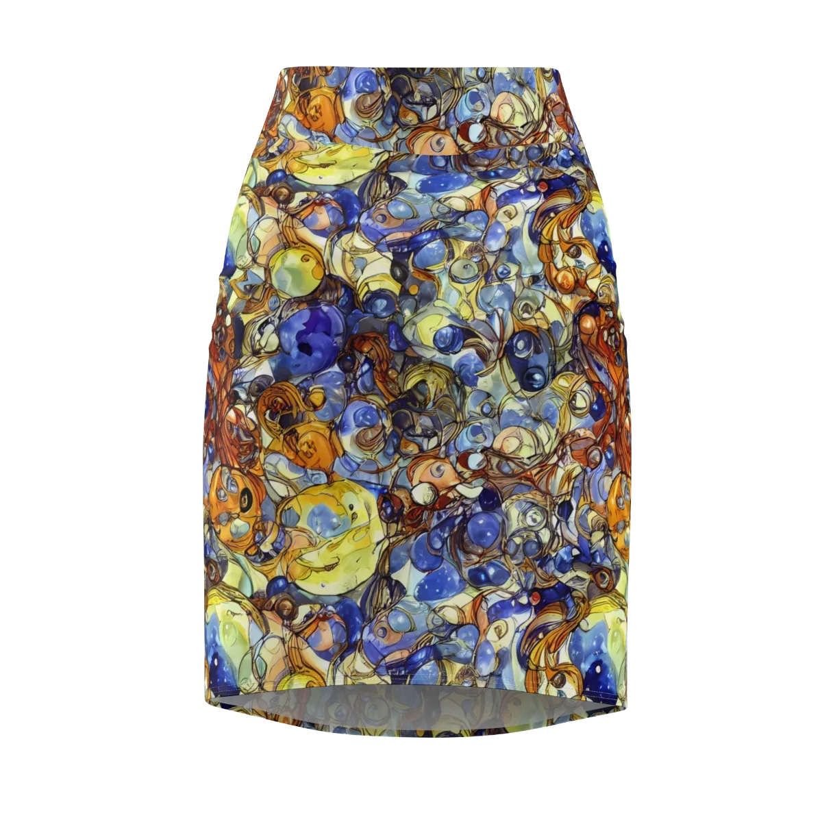 Electric Aquarium on Pencil Skirt — Front