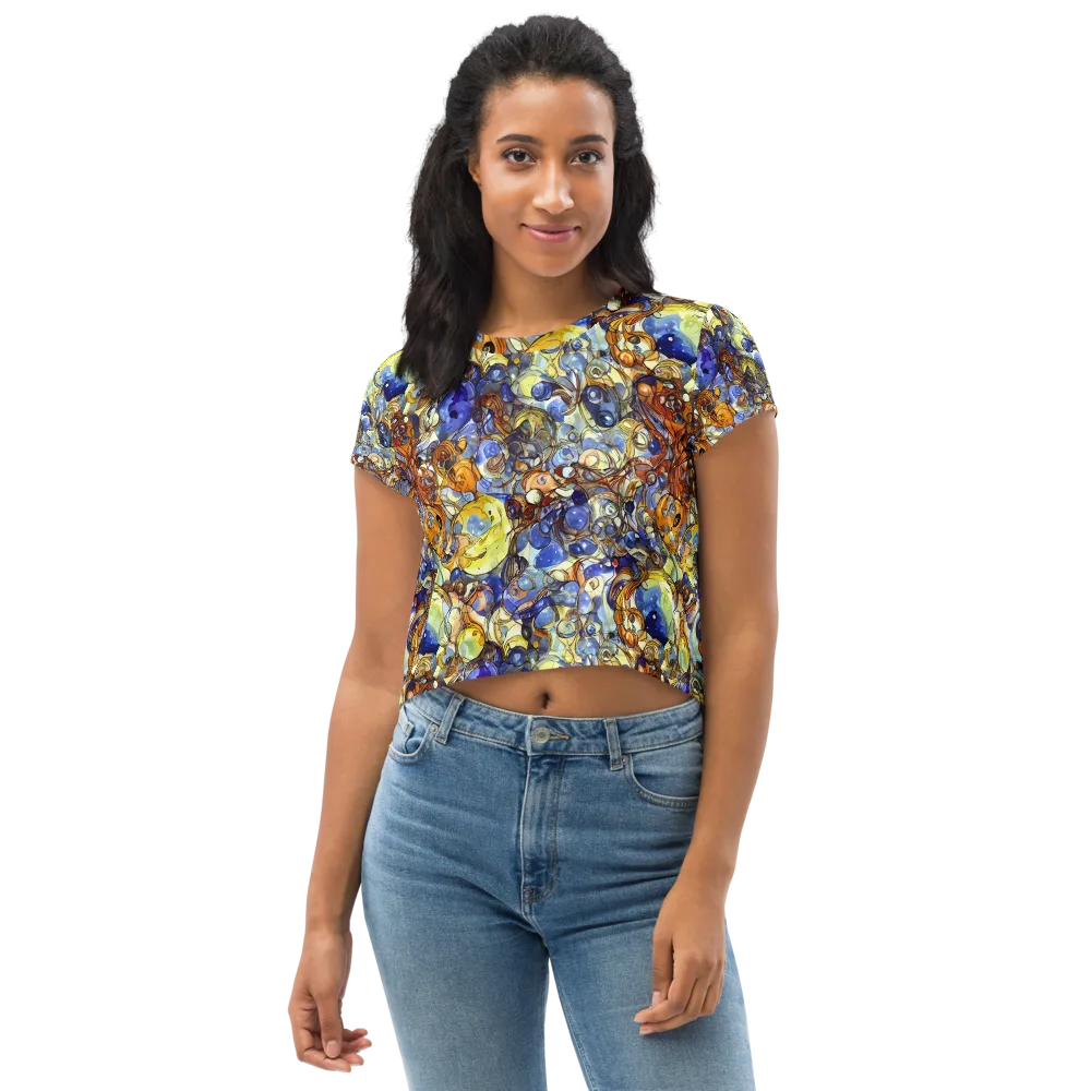 Electric Aquarium on Crop Tee — Front