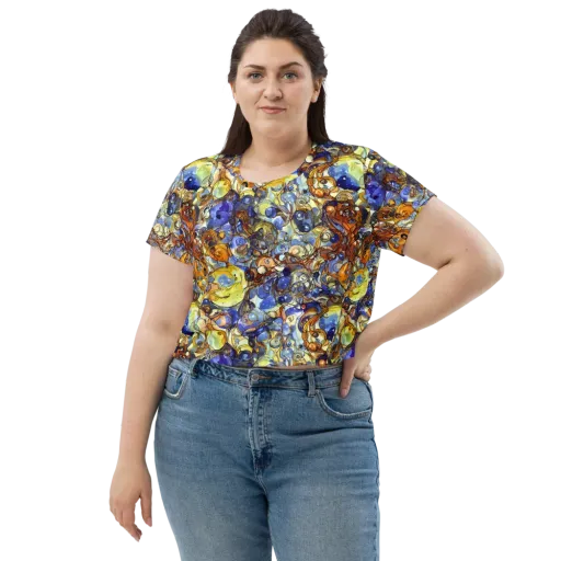Electric Aquarium on a Crop Tee