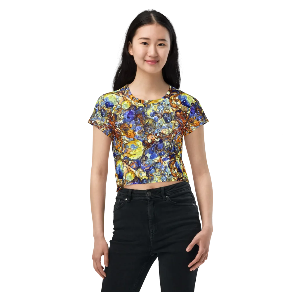 Electric Aquarium on Crop Tee — Front
