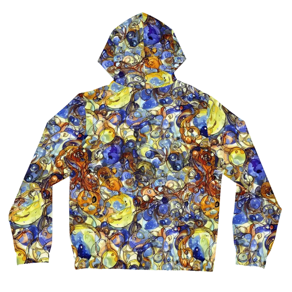 Electric Aquarium on Women's Full-Zip Hoodie — Back