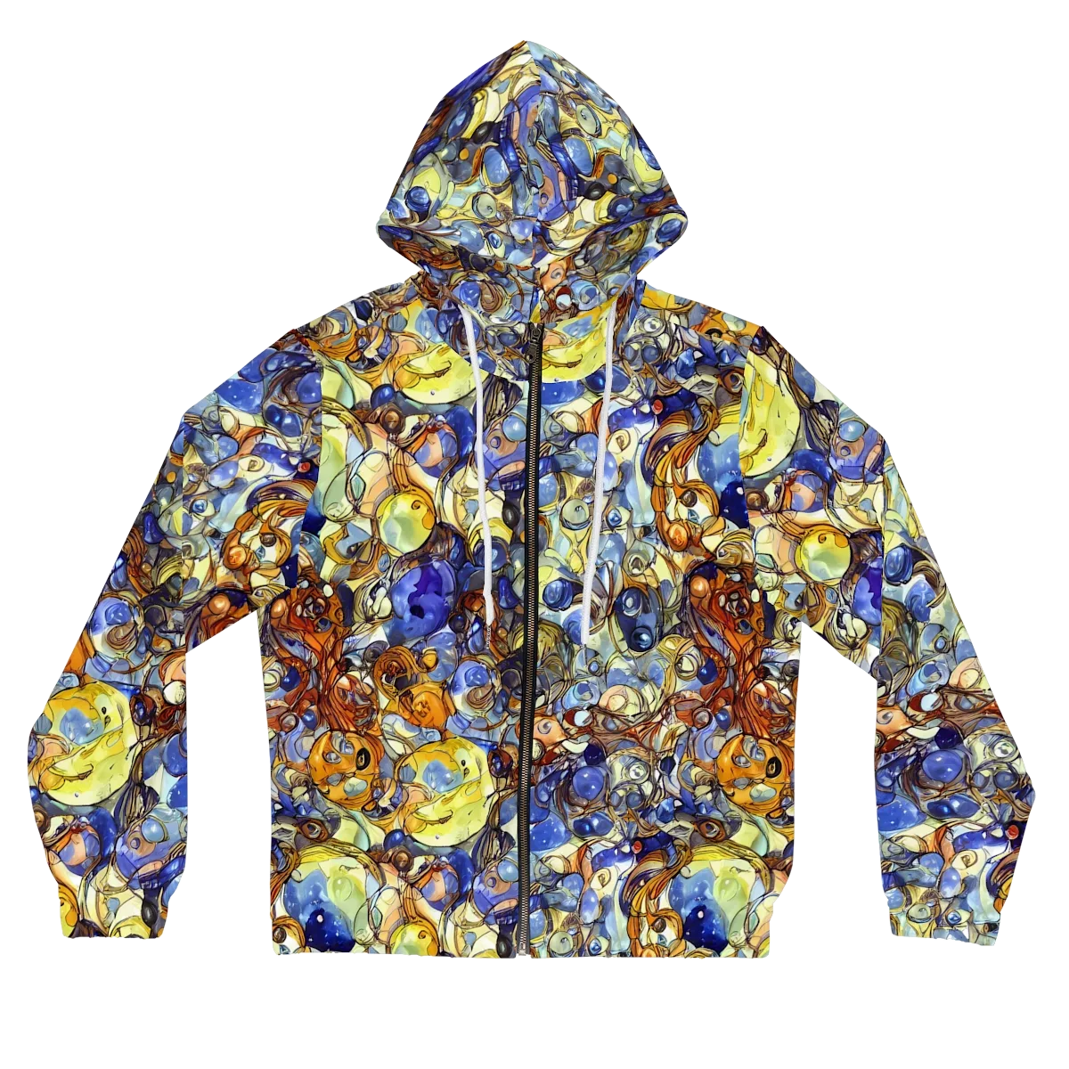 Electric Aquarium on Women's Full-Zip Hoodie — Front