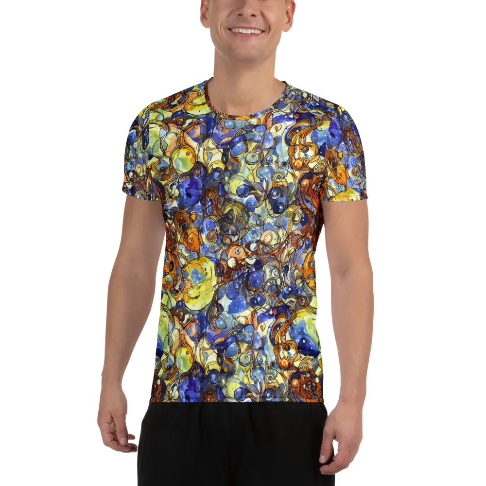 Electric Aquarium on Men's Athletic T-Shirt — Front