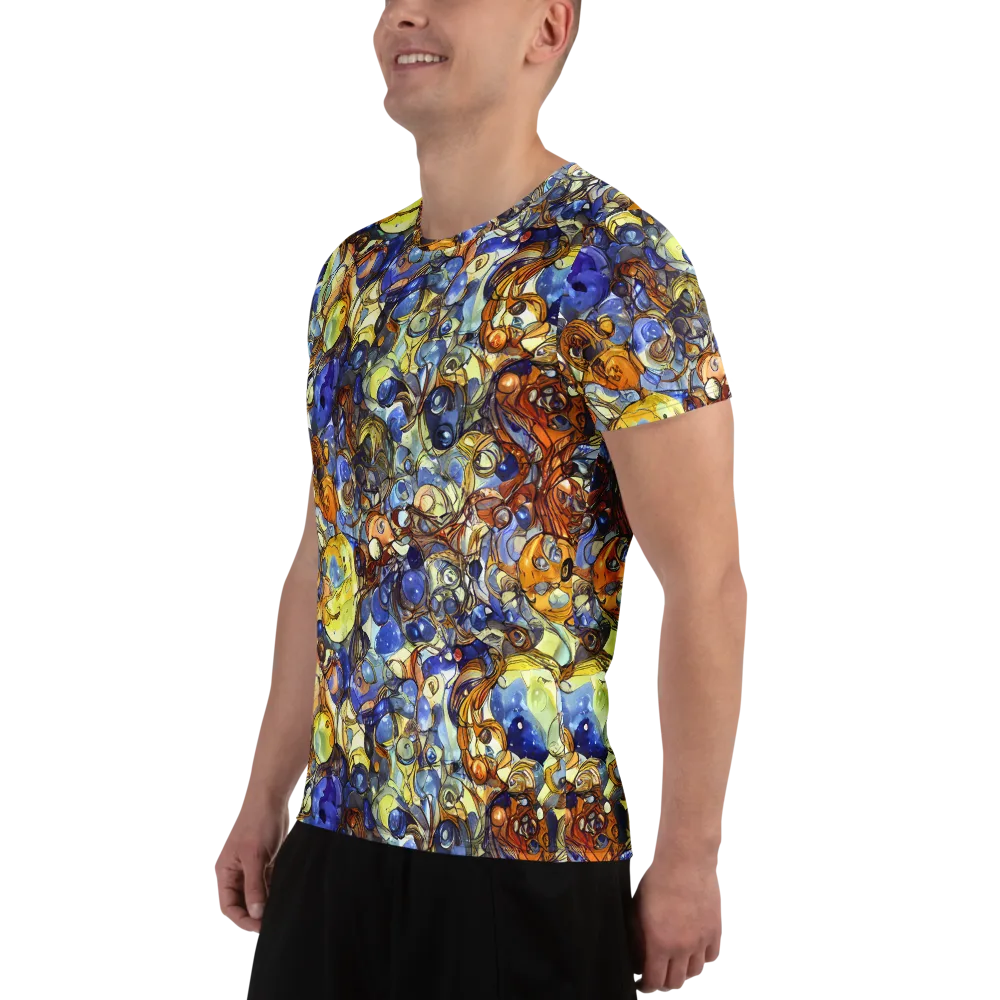 Electric Aquarium on Men's Athletic T-Shirt — Left