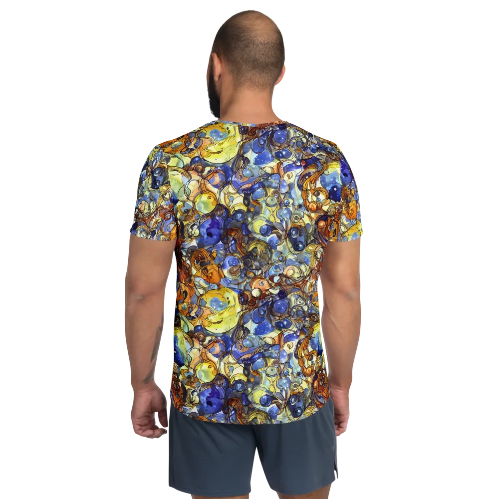 Electric Aquarium on Men's Athletic T-Shirt — Back