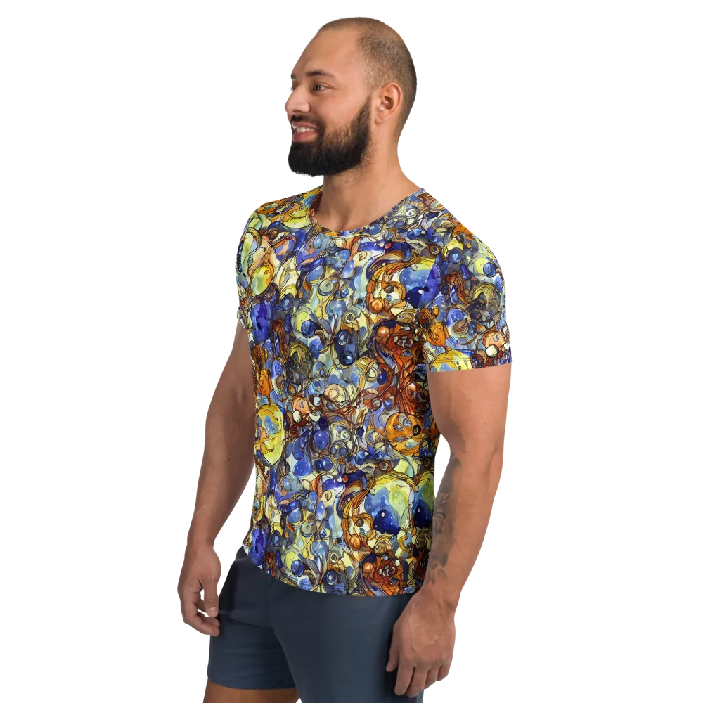 Electric Aquarium on Men's Athletic T-Shirt — Left