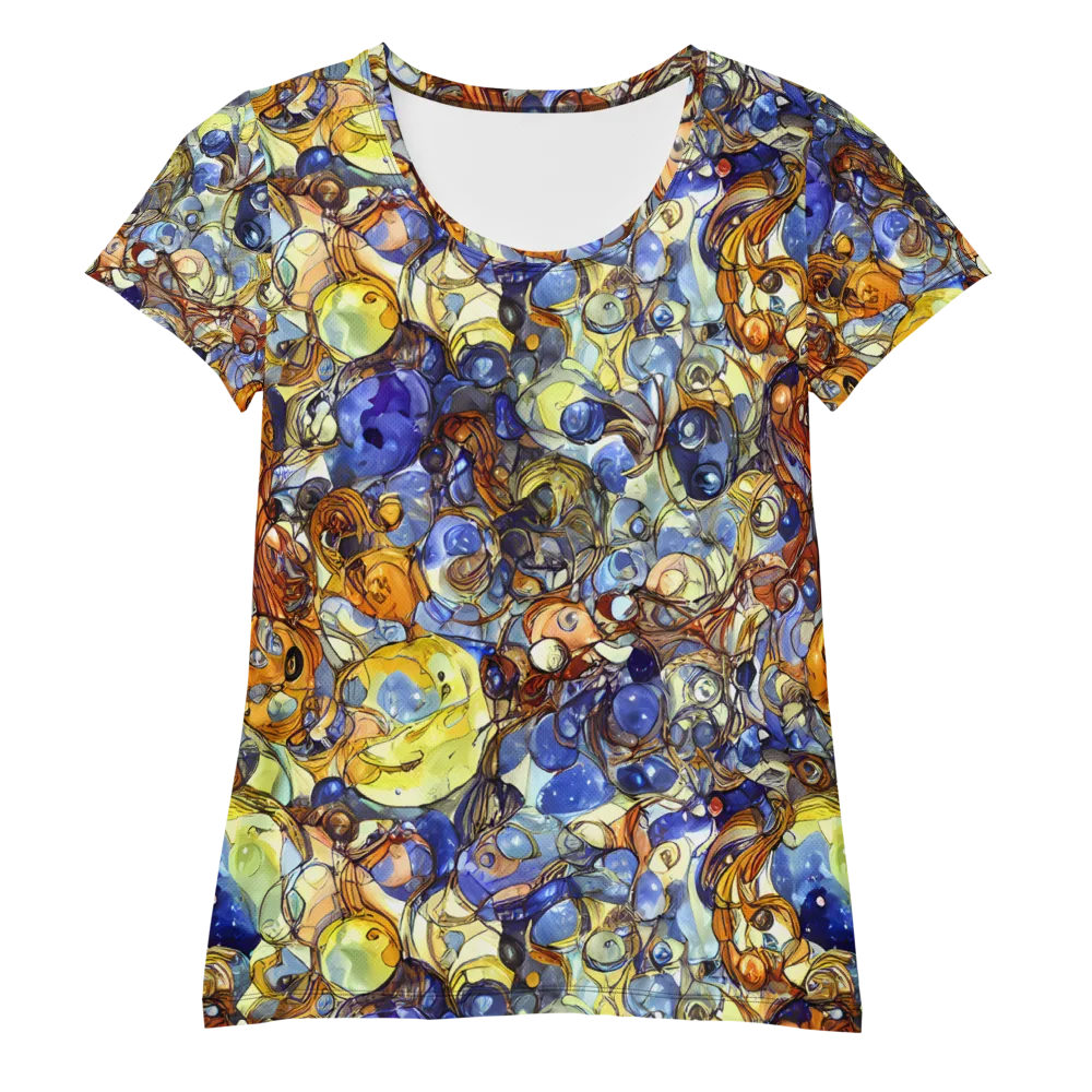 Electric Aquarium on Women's Athletic T-Shirt — Front
