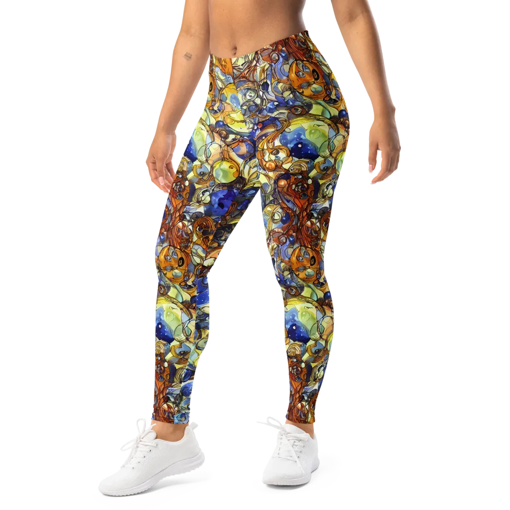 Electric Aquarium on Leggings — Left Front