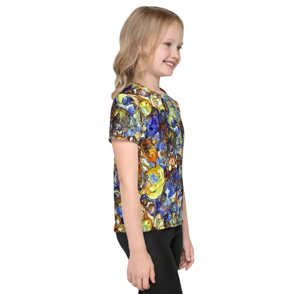 Electric Aquarium on Kids Crew Neck T-Shirt — Right