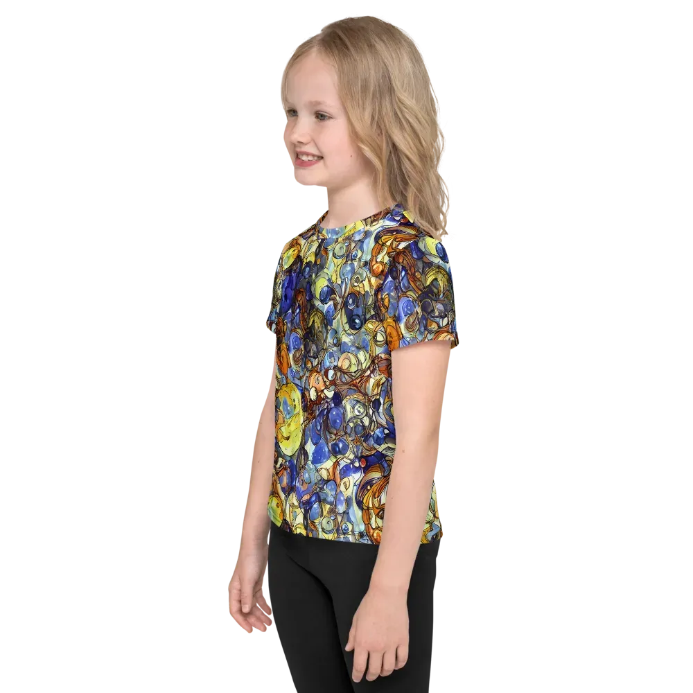 Electric Aquarium on Kids Crew Neck T-Shirt — Left
