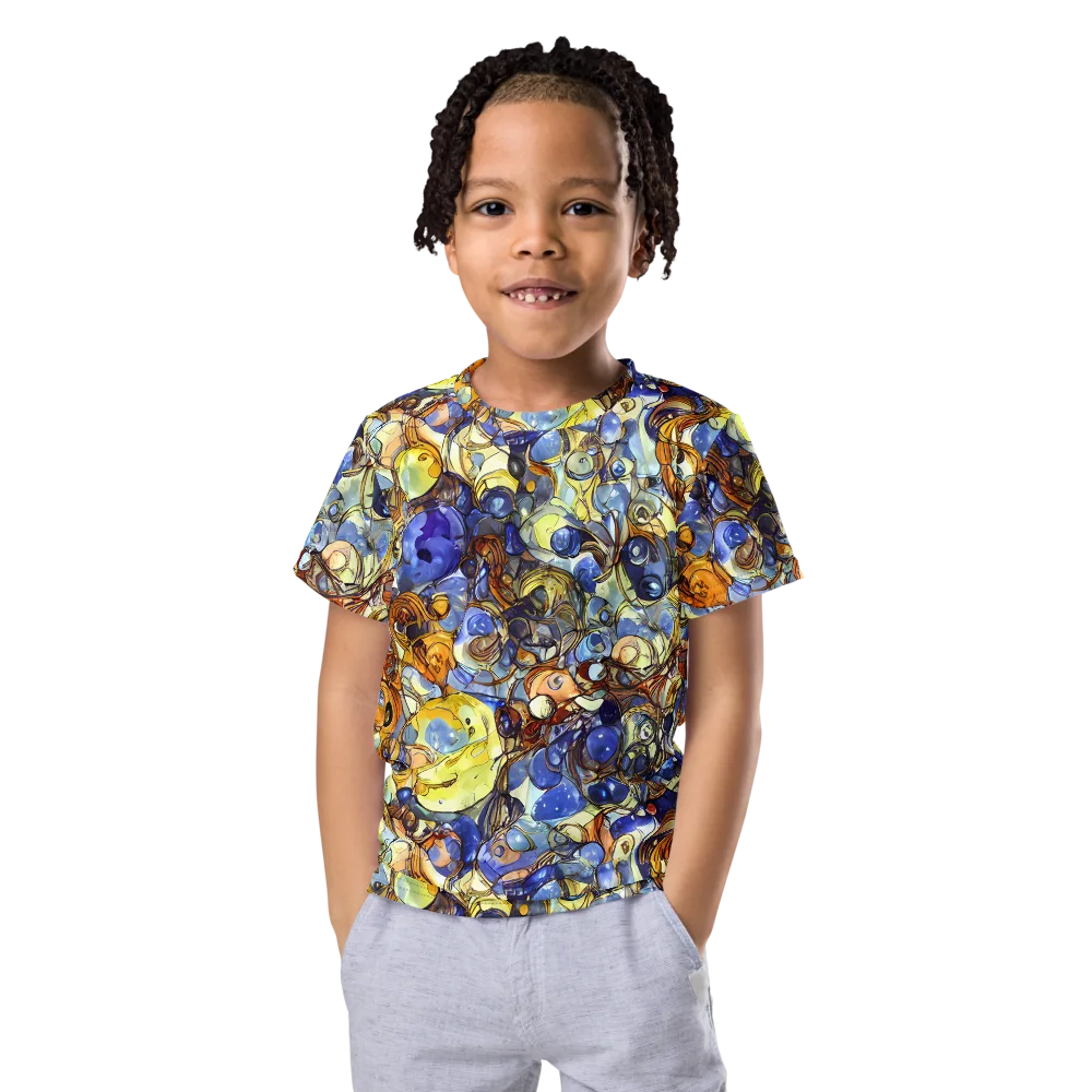 Electric Aquarium on Kids Crew Neck T-Shirt — Front
