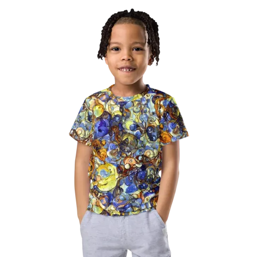 Electric Aquarium on a Kids Crew Neck T-Shirt