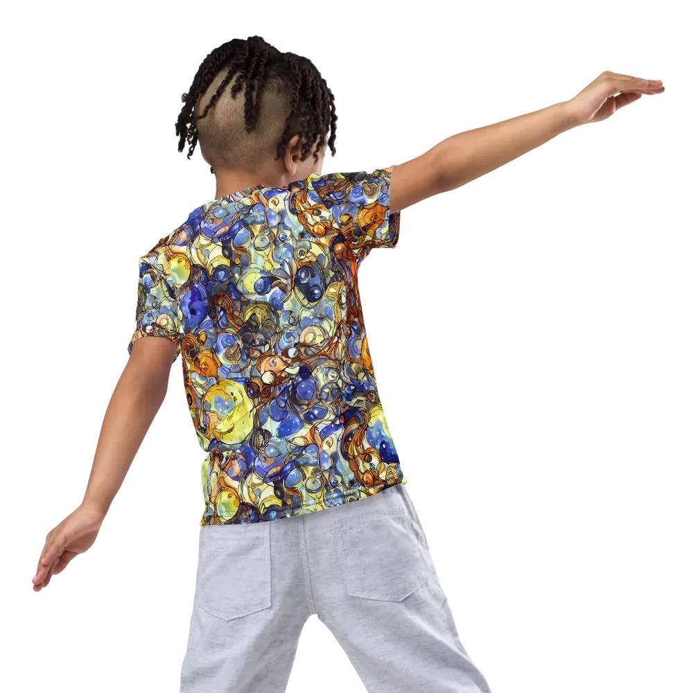 Electric Aquarium on Kids Crew Neck T-Shirt — Back