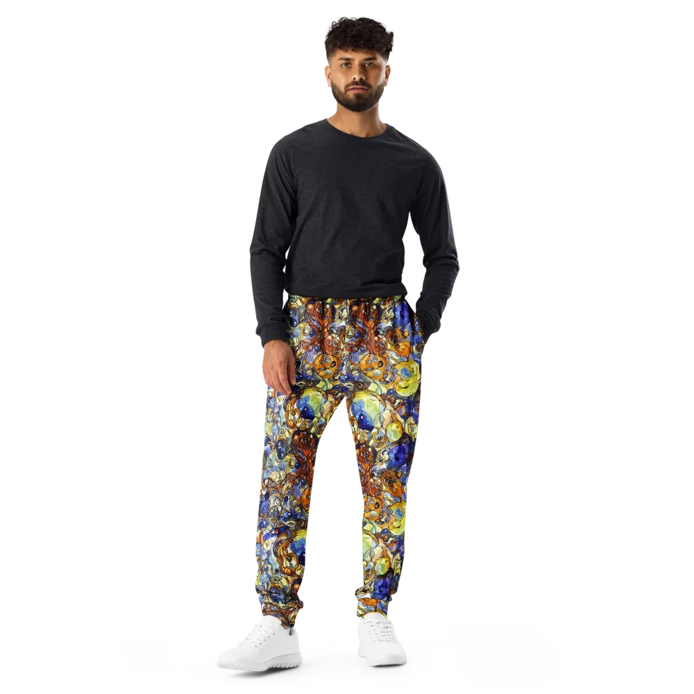 Electric Aquarium on Men's Joggers — Front
