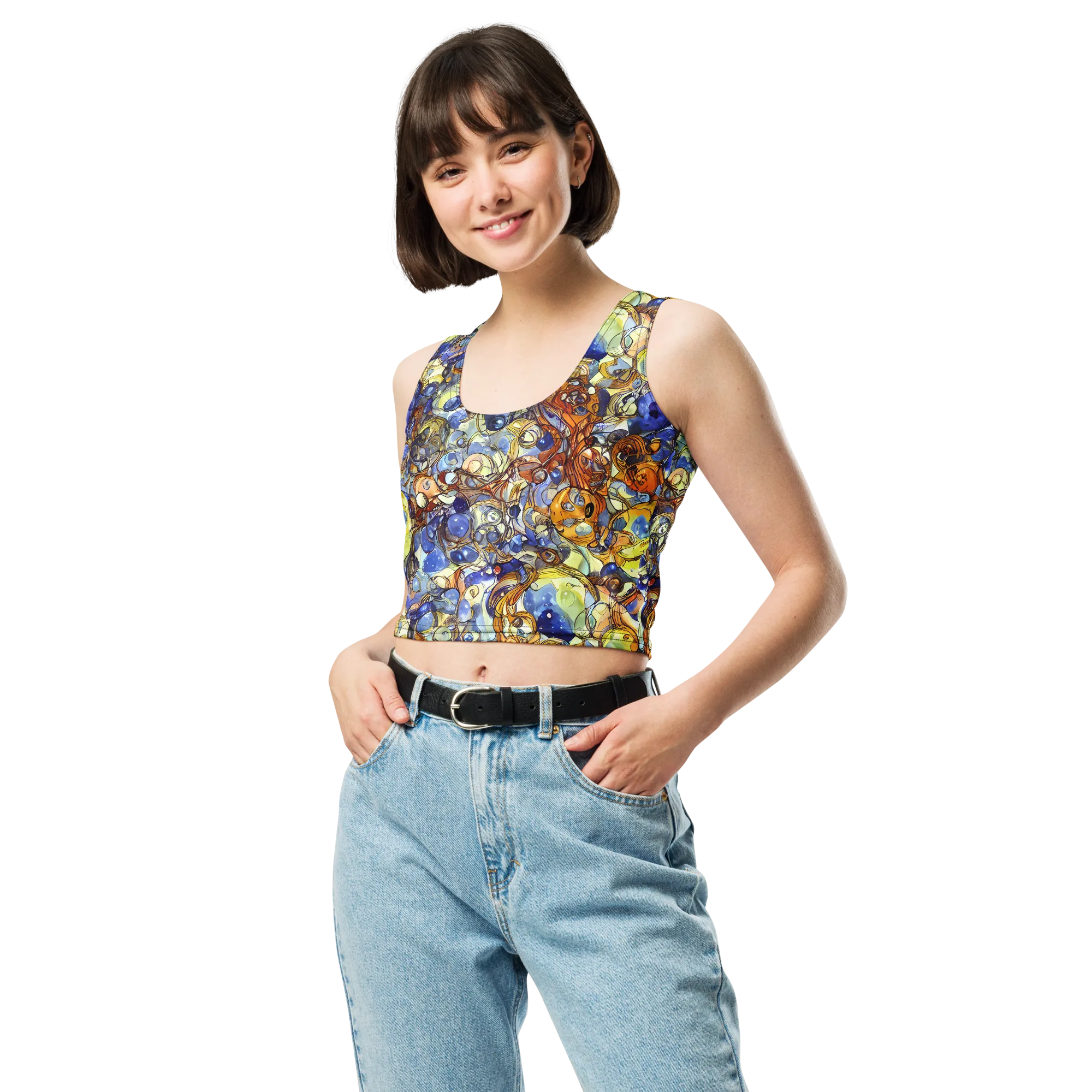 Electric Aquarium on Crop Top — Front