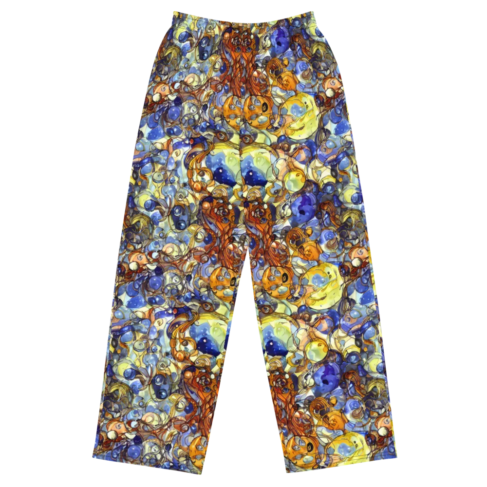 Electric Aquarium on Wide-Leg Pants — Front