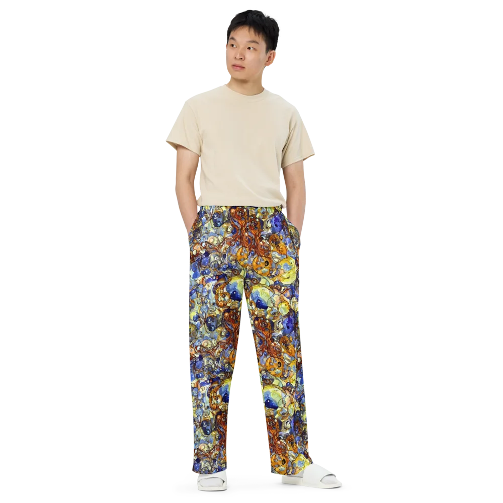 Electric Aquarium on Wide-Leg Pants — Front