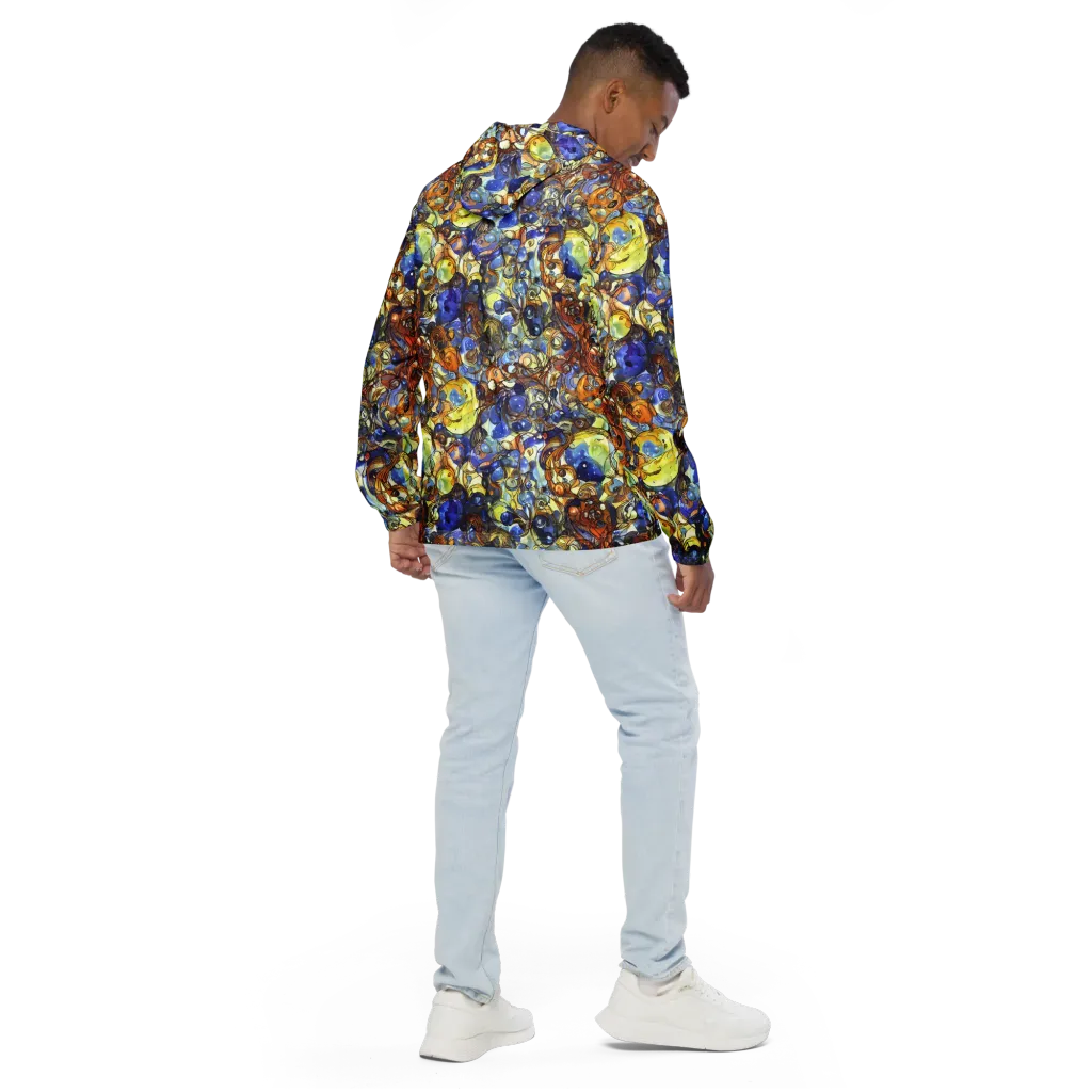 Electric Aquarium on Men's Windbreaker — Back