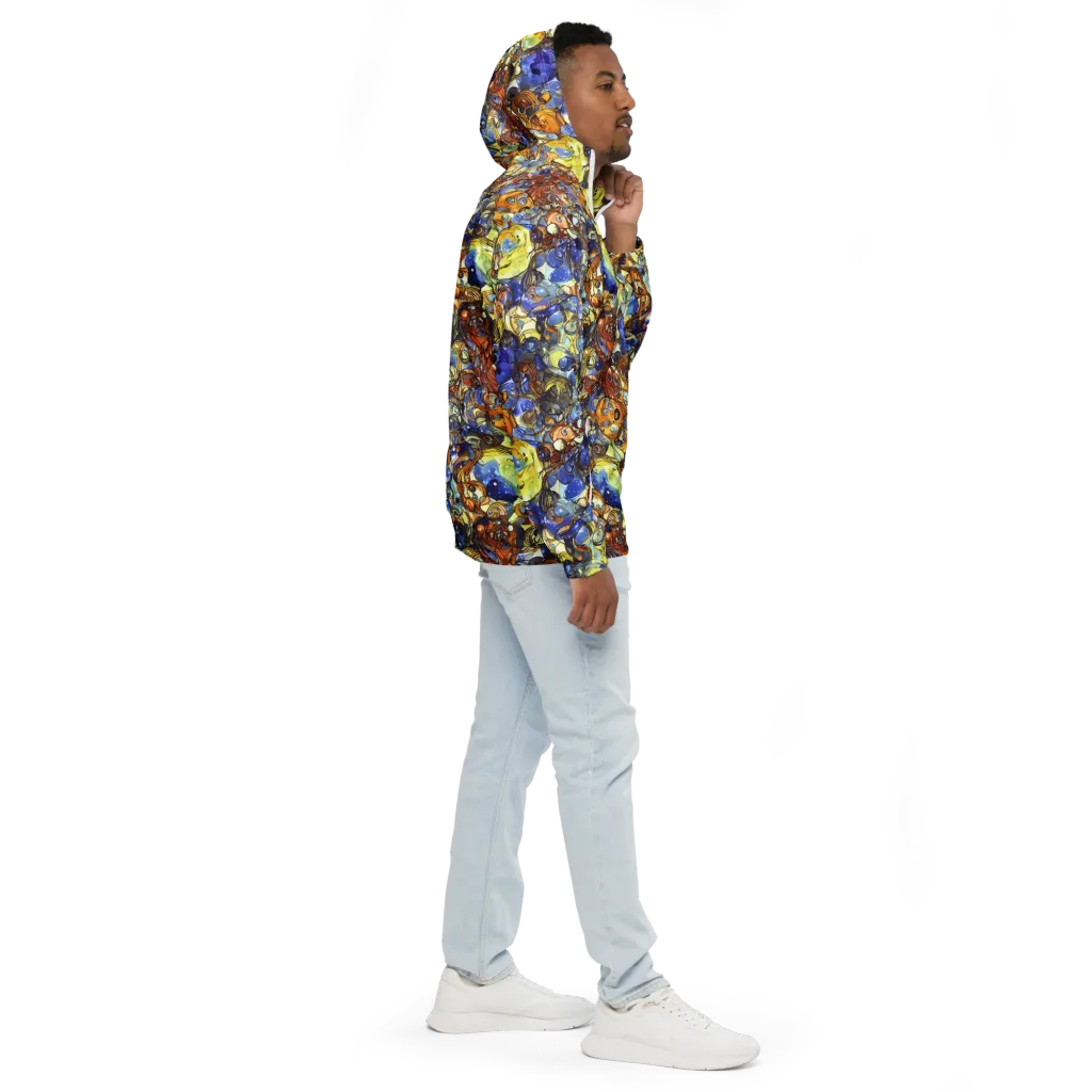 Electric Aquarium on Men's Windbreaker — Right