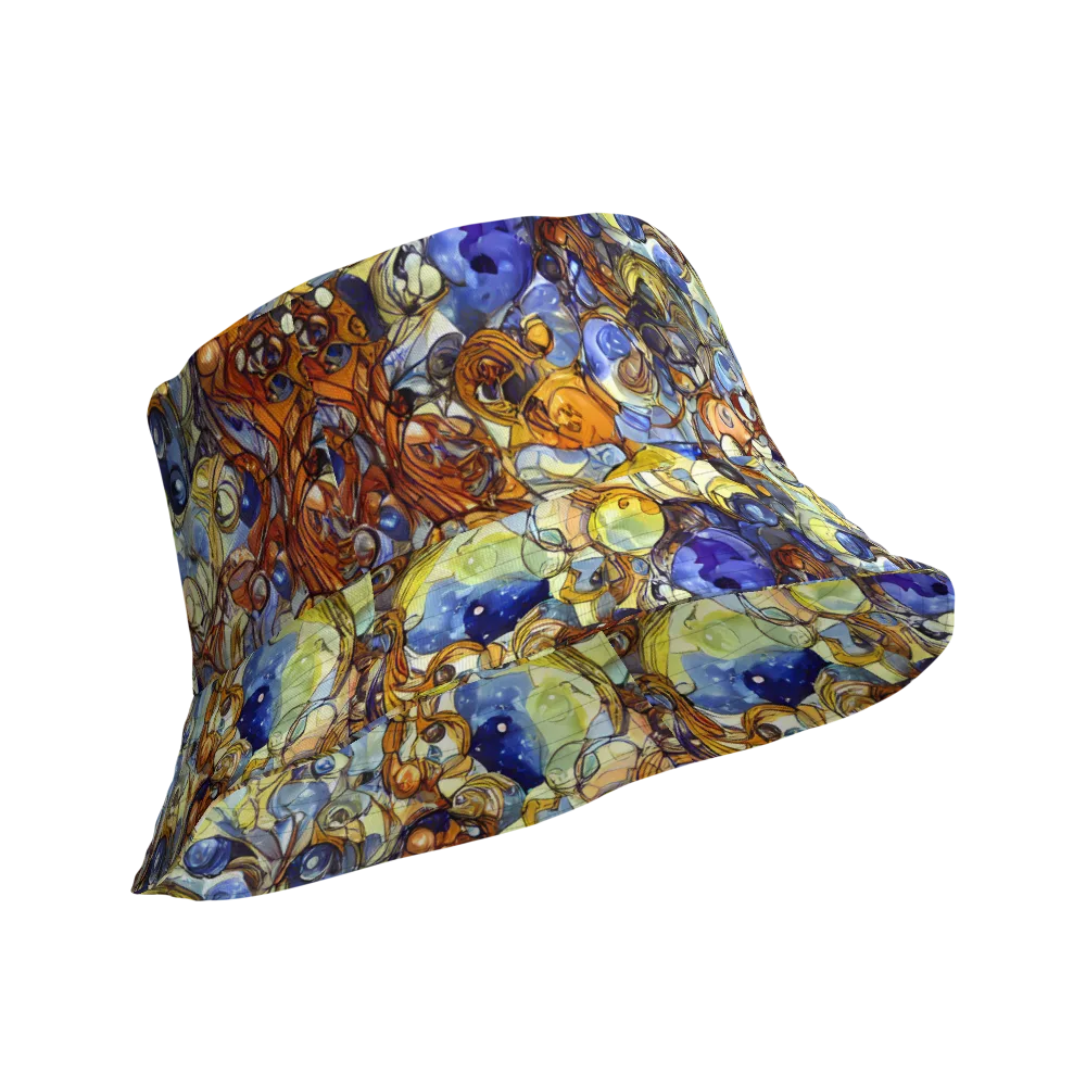 Electric Aquarium on Reversible Bucket Hat — Product details Outside
