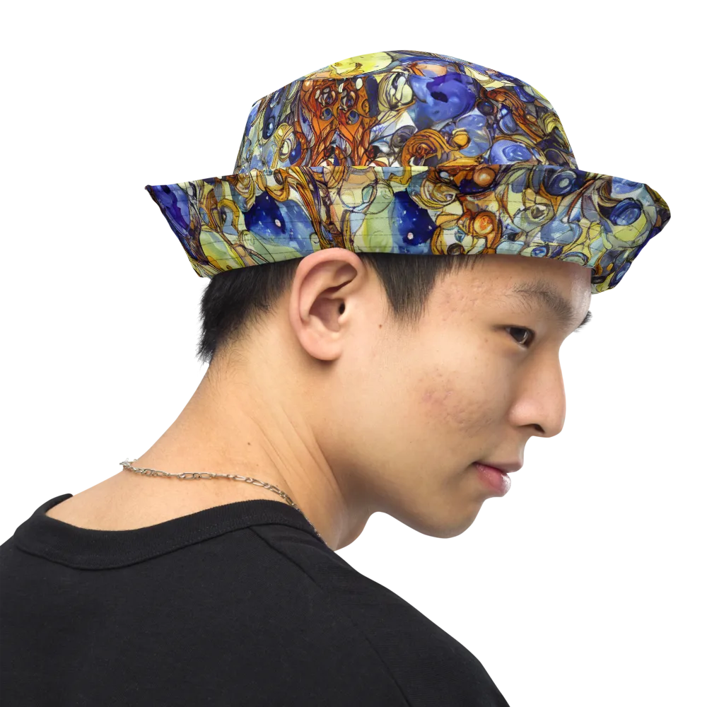 Electric Aquarium on Reversible Bucket Hat — Right Outside