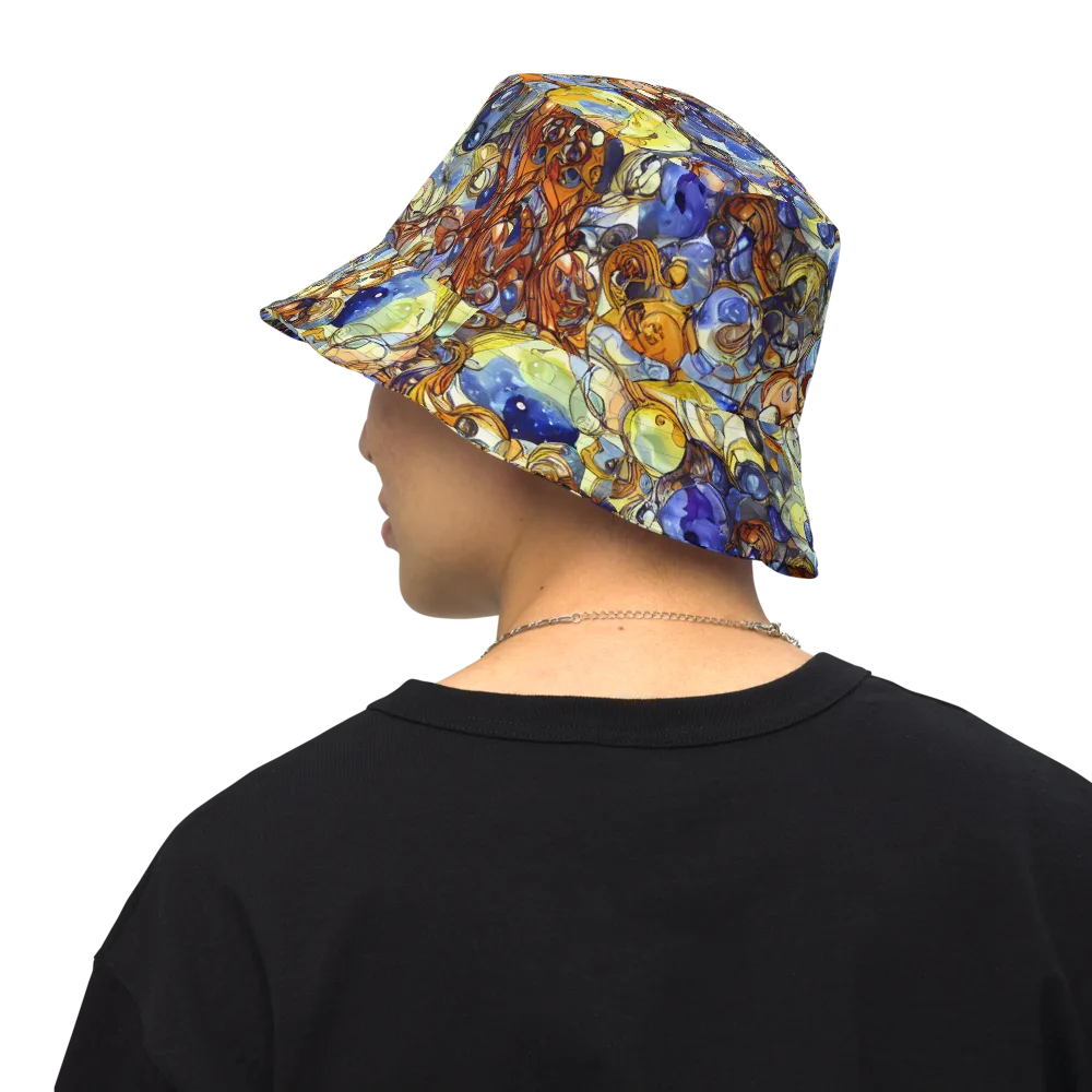 Electric Aquarium on Reversible Bucket Hat — Back Inside